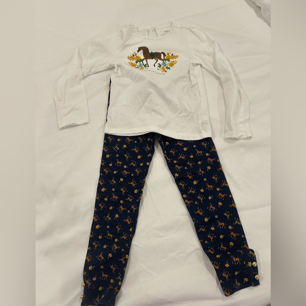 Janie and Jack White and Navy Kids Matching Set